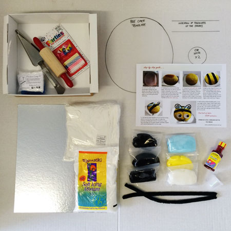 bee first birthday contents DIY cake kit from Cake 2 The Rescue