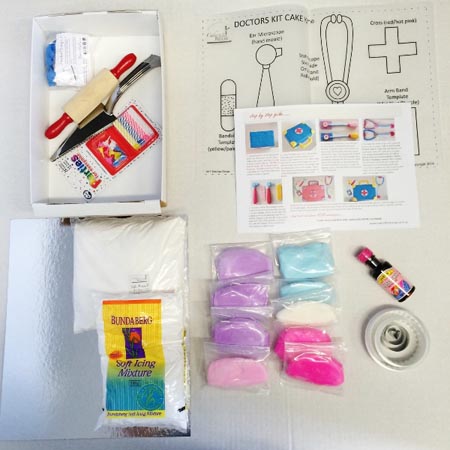 doctors bag cake pink DIY cake kit contents from Cake 2 The Rescue