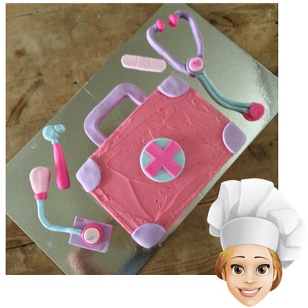 doctors kit kids birthday girl cake DIY Cake kit from Cake 2 The Rescue