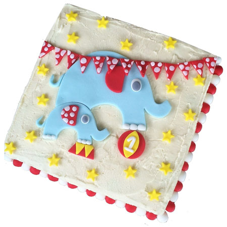 easy boy circus elephant baby shower birthday cake DIY kit from Cake 2 The Rescue