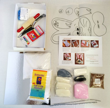 hop hop easter bunny DIY cake kit contents from Cake 2 The Rescue