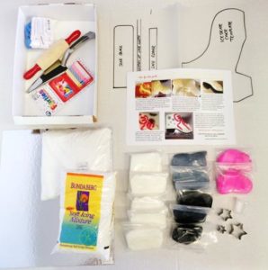 ice skating themed birthday party DIY cake kit contents from Cake 2 The Rescue