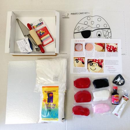 pirate jack birthday party DIY cake kit contents from Cake 2 The Rescue