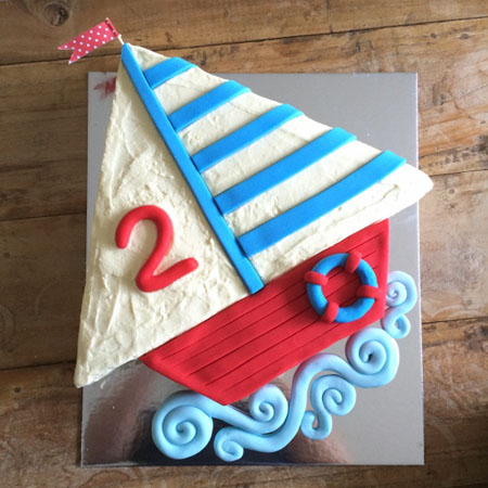 sailing boat birthday DIY cake kit from Cake 2 The Rescue