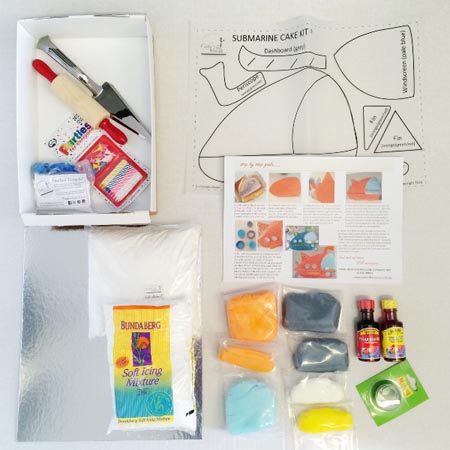 submarine and Octonauts themed birthday party DIY Cake kit contents from Cake 2 The Rescue