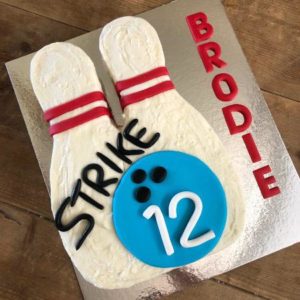 teen tween birthday cake bowling party diy cake kit from Cake 2 The Rescue