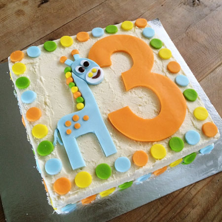 birthday number giraffe DIY cake kit from Cake 2 The Rescue
