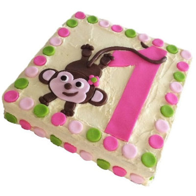 cheeky monkey number first birthday cake DIY kit from Cake 2 The Rescue