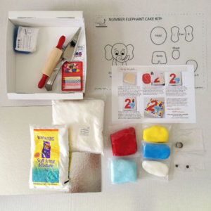 Elephant 1st birthday cake kit contents from Cake 2 The Rescue