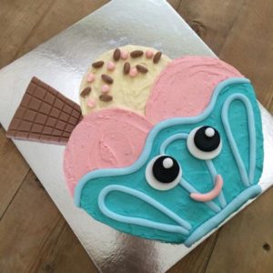 ice cream sundae Shopkins themed birthday party DIY cake kit from Cake 2 The Rescue