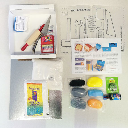 tool box DIY cake kit contents from Cake 2 The Rescue