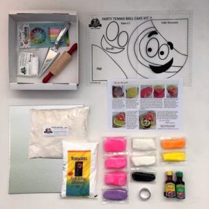 tennis ball sport themed birthday party DIY cake kit contents from Cake 2 The Rescue