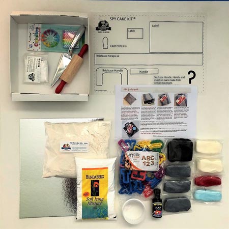 spy and secret agent DIY cake kit contents from Cake 2 The Rescue