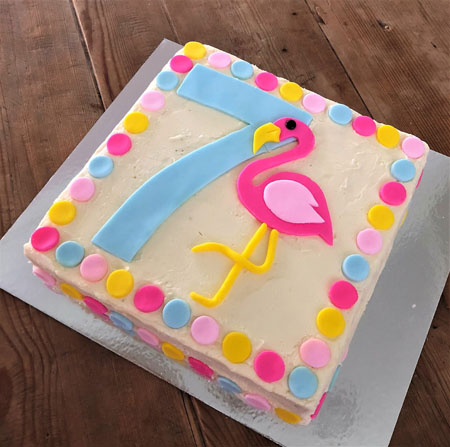 girls birthday number flamingo cake DIY kit from Cake 2 The Rescue