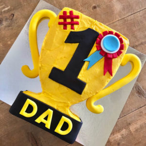 trophy number one dad cake DIY cake kit from Cake 2 The Rescue