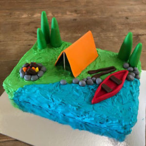 Father's Day cake for Dad's that love camping DIY kit from Cake 2 The Rescue