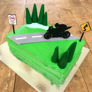 motorcycle sports bike birthday cake for dad DIY cake kit from Cake 2 The Rescue