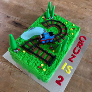 train track thomas the tank engine first birthday parties DIY cake kit from Cake 2 The Rescue