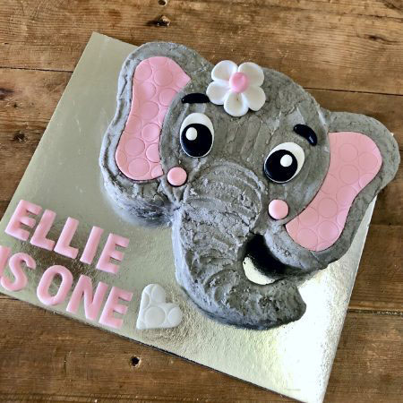 cute baby elephant first birthday girl DIY cake kit from Cake 2 The Rescue