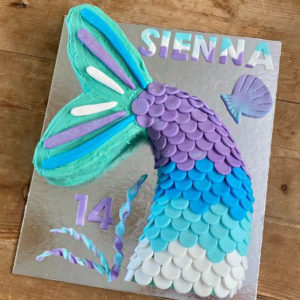 easy mermaid tail cake for tween or teen birthday party DIY cake kit from Cake 2 The Rescue