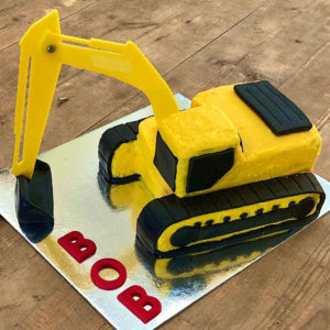 excavator construction birthday cake DIY cake kit from Cake 2 The Rescue