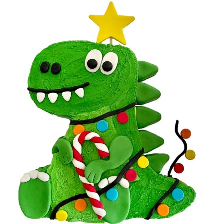 cute-Christmas-cakes-for-kids-diy-kit-dinosaur
