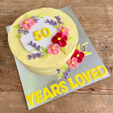 50th-wedding-anniversary-cake-diy-kit-simple-floral