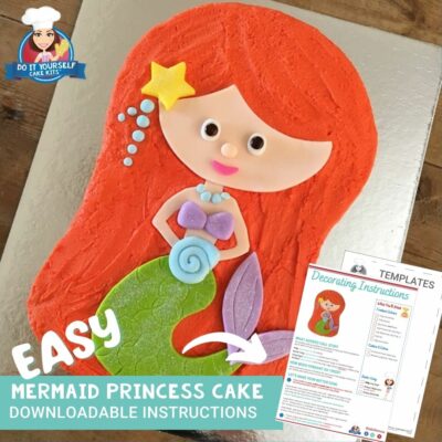 little-mermaid-cake-template
