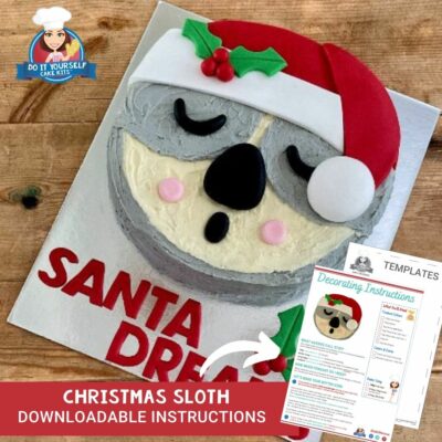 easy-sloth-themed-christmas-cake